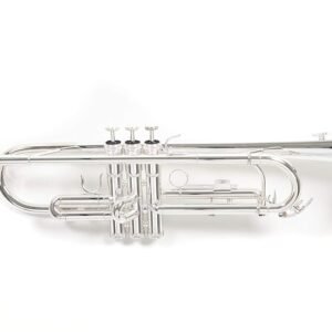 Bb Trumpet TR-202S (Durable Brass Construction, Lightweight Rectangle Case, Backpack Set, Premium Stainless Steel Valves, Professional Musicians) Silver Plated