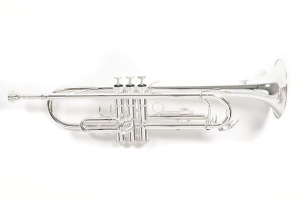 Bb Trumpet TR-202S (Durable Brass Construction, Lightweight Rectangle Case, Backpack Set, Premium Stainless Steel Valves, Professional Musicians) Silver Plated