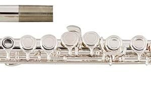 FL-19/2U Flute - Silver-Plated Transverse Flute with C Base - One Curved and One Straight Head Piece - Completely Made of Nickel Silver - Closed Flaps - Includes Case, Bag and...