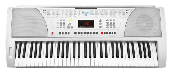 FunKey 61 Keyboard + Power Supply + Sheet Music Rack