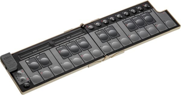 Korg nanoKEY Fold faltbares MIDI Keyboard mit leisen Tasten und vielseitigen Funktionen