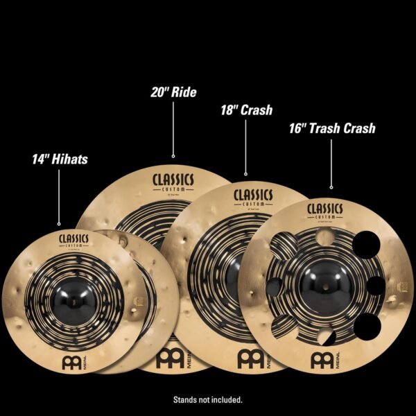 Meinl Classics Custom Dual Becken Set für kraftvollen Rocksound und dunkle Nuancen