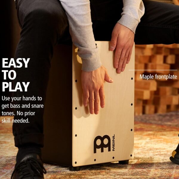 Meinl Headliner Cajon mit Ahornplatte bietet kraftvollen Klang und erstklassige Snare-Effekte