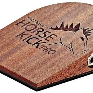 Ortega Guitars Digital Stomp Box - Effect Pedal for Guitarists, Singers, Songwriters - Digital Percussion Samples - Sapele Wood, Natural (HORSEKICKPRO)