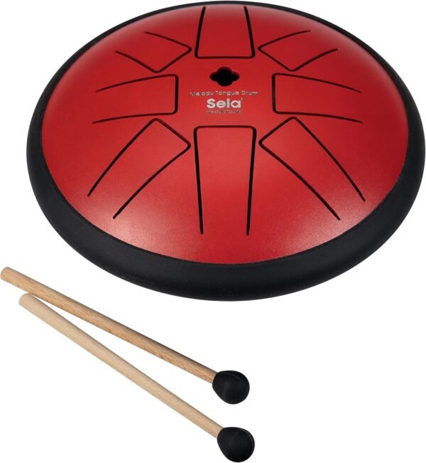 Sela Melody 6 Inch Rote Steel Tongue Drum Entspannung und Harmonie erleben