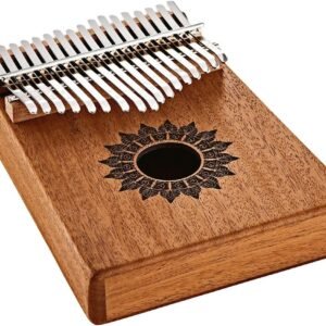 Sonic Energy Kalimba Sound Hole - C Major, 17 Tones - Mahogany Wood - For Meditation, Yoga, Percussion - Includes Accessories (KL1708H)