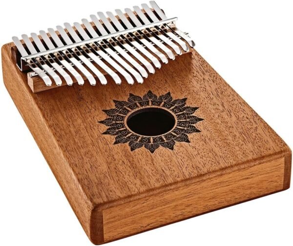 Sonic Energy Kalimba Sound Hole - C Major, 17 Tones - Mahogany Wood - For Meditation, Yoga, Percussion - Includes Accessories (KL1708H)