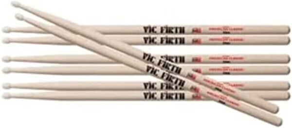 Vic Firth American Classic 7A Hickory Drumsticks im unschlagbaren Value Pack